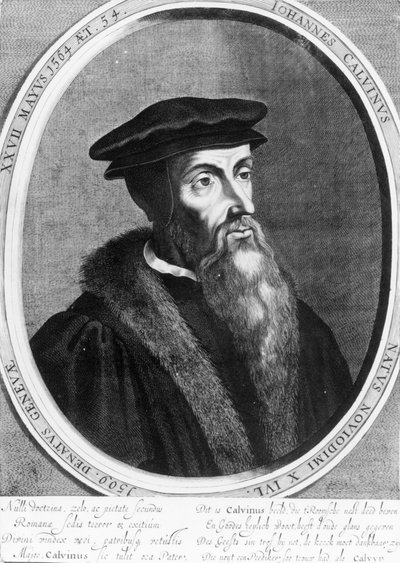 John Calvin (1509-64) door English School